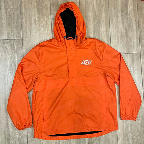 OSU Cowboys Pullover Windbreaker Jacket XL Orange G-III Carl Banks NCAA Hoodie - Picture 1 of 10